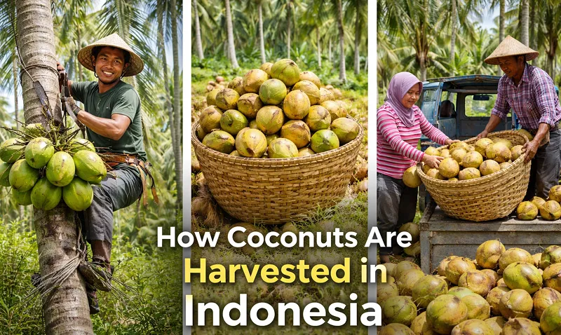 Bagaimana Kelapa Dipanen di Indonesia